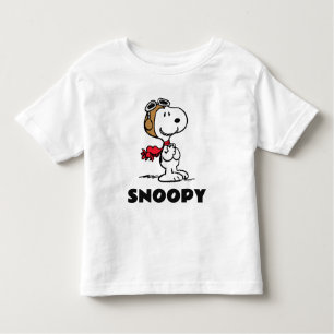 T-shirt Pour Les Tous Petits cacahuètes   Snoopy L'As Volant