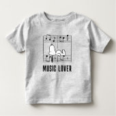 T-shirt Pour Les Tous Petits cacahuètes | Snoopy Musical Notes (Devant)