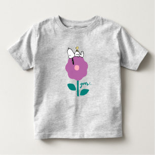 T-shirt Pour Les Tous Petits cacahuètes   Snoopy & Woodstock Flower Whististle