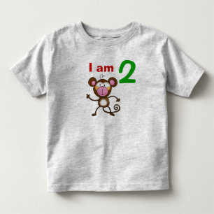 T-shirt Pour Les Tous Petits Cadeau d'anniversaire de trois ans (singe cinglé)
