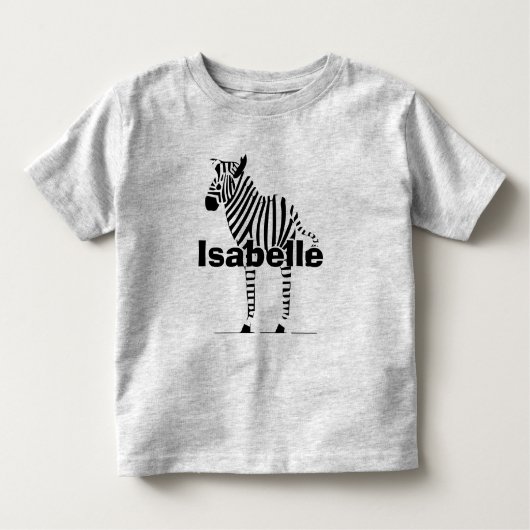 T-shirt Pour Les Tous Petits Cadeaux de Zèbre Noir et Blanc (Devant)