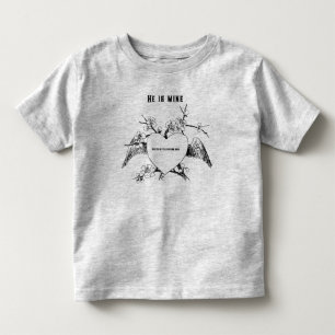 T-shirt Pour Les Tous Petits Cadre de png coeur de fleurs, décoration vintage i