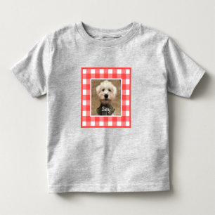 T-shirt Pour Les Tous Petits Cadre Photo Personnalisé Pays Buffalo Rouge Check