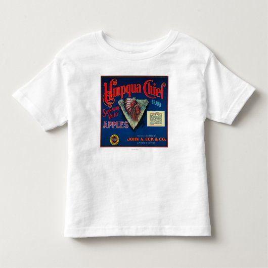 T-shirt Pour Les Tous Petits Caisse en chef LabelSutherlin d'Umpqua Apple, OU (Devant)