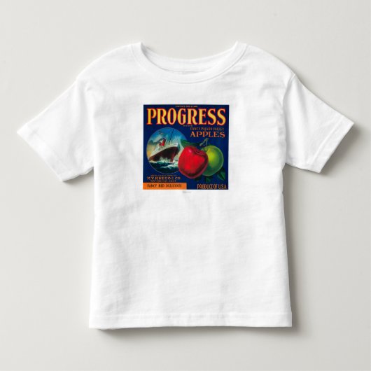 T-shirt Pour Les Tous Petits Caisse LabelWatsonville, CA d'Apple de progrès (Devant)