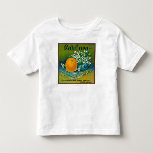 T-shirt Pour Les Tous Petits Califlora LabelRiverside orange, CA (Devant)
