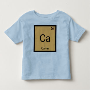 T-shirt Pour Les Tous Petits Calvin Nom Chimie Élément Tableau périodique