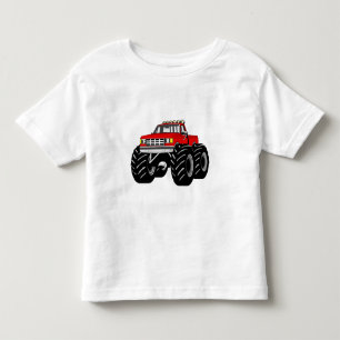 T-SHIRT POUR LES TOUS PETITS CAMION DE MONSTRE ROUGE