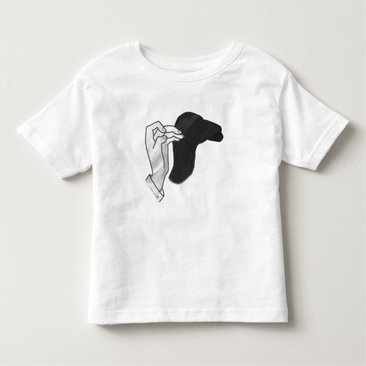 T-shirt Pour Les Tous Petits Camion Silhouette à la main (Devant)