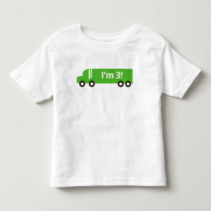 T-shirt Pour Les Tous Petits Camion vert : Troisième anniversaire Tee