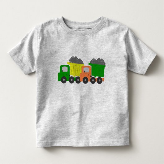 T-shirt Pour Les Tous Petits Camions à benne basculante (Devant)