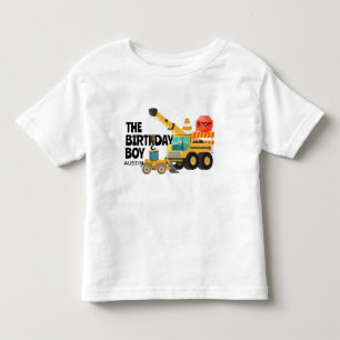 T-shirt Pour Les Tous Petits Camions de Construction   Fête d'anniversaire pour