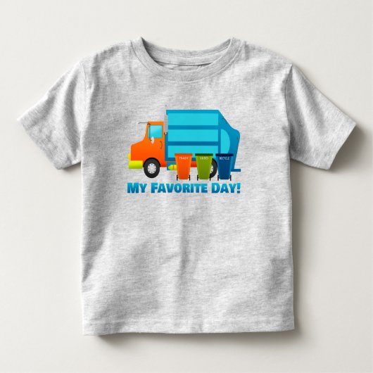 T-shirt Pour Les Tous Petits Camions-poubelles et camions-poubelles Garçons et (Devant)
