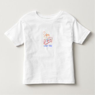 T-shirt Pour Les Tous Petits Camiseta con punto jersey niños supermom love you