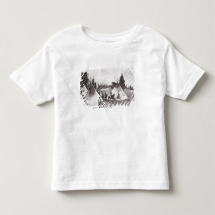 T-shirt Pour Les Tous Petits Camp de Teepee des Amérindiens, Montana, vers 190