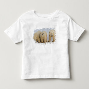 T-shirt Pour Les Tous Petits Canada, baie d'Hudson. Ours polaire mère avec deux