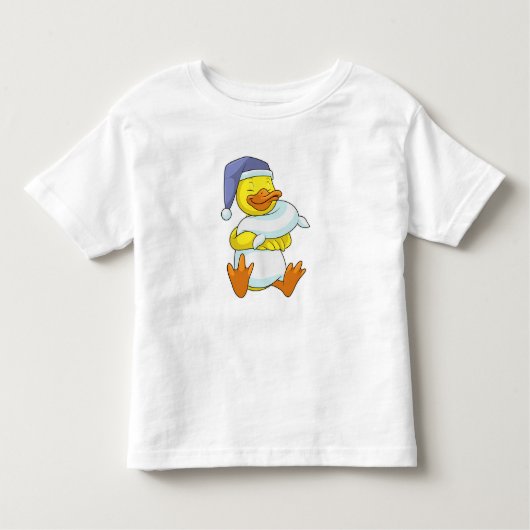 T-shirt Pour Les Tous Petits Canard dormant avec casquette (Devant)