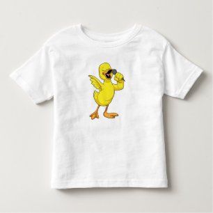 T-shirt Pour Les Tous Petits Canard en chanteur avec microphone