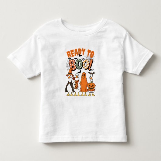 T-shirt Pour Les Tous Petits Canards amusants prêts à Boo Halloween (Devant)