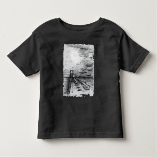T-shirt Pour Les Tous Petits Cancun Beach noir et blanc nuageux