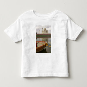 T-shirt Pour Les Tous Petits Canot dans l'eau avec le Taj Mahal, Agra, Inde