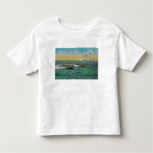 T-shirt Pour Les Tous Petits Canotage de vitesse en île de Catalina, la