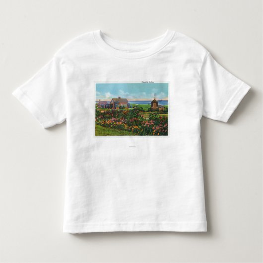 T-shirt Pour Les Tous Petits Cape Cod, MassachusettsView des maisons par (Devant)