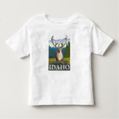 T-shirt Pour Les Tous Petits Caribou dans le sauvage - l'Idaho (Devant)