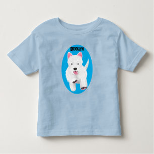 T-shirt Pour Les Tous Petits Caricature blanche de terrier de l'ouest