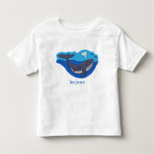 T-shirt Pour Les Tous Petits Caricature de baleine mignonne et de baleine de ve
