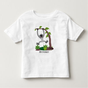 T-shirt Pour Les Tous Petits Caricature de bande de gibbon joyeux