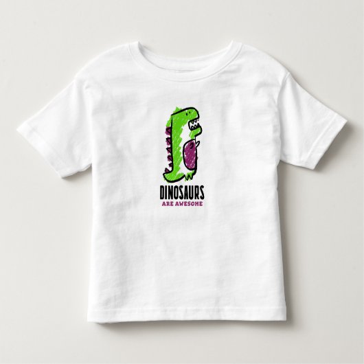 T-shirt Pour Les Tous Petits Caricature de Cute Dinosaur (Devant)