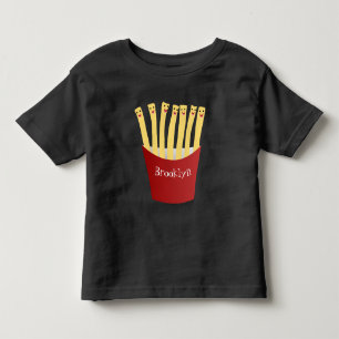 T-shirt Pour Les Tous Petits Caricature de frites Cute kawaii fast food