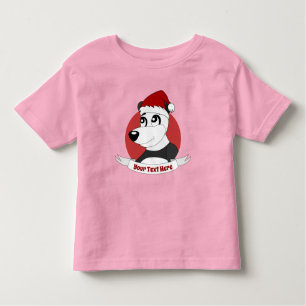 T-shirt Pour Les Tous Petits Caricature de Noël avec mignon ours en panda