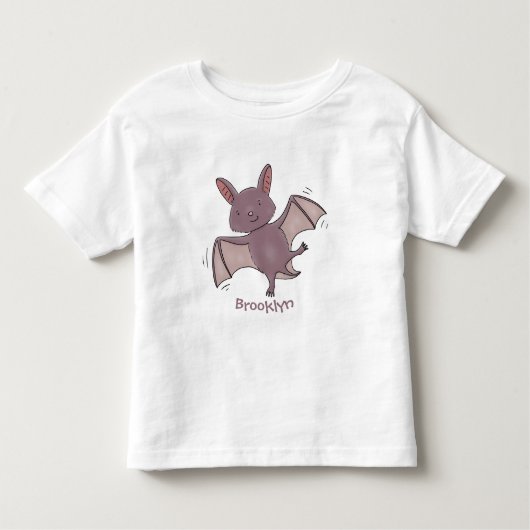 T-shirt Pour Les Tous Petits Caricature de vol de chauve-souris (Devant)