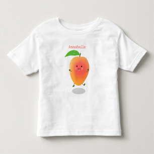 T-shirt Pour Les Tous Petits Caricature jaune mangue mignonne