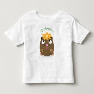 T-shirt Pour Les Tous Petits Caricature joyeuse de cobaye mignonne