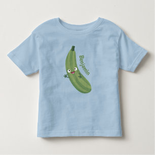 T-shirt Pour Les Tous Petits Caricature joyeux de courgettes mignonnes