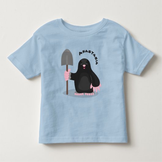 T-shirt Pour Les Tous Petits Caricature mole joyeux (Devant)