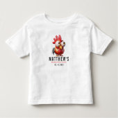 T-shirt Pour Les Tous Petits Caricatures du coq mignonne 3ème anniversaire (Devant)
