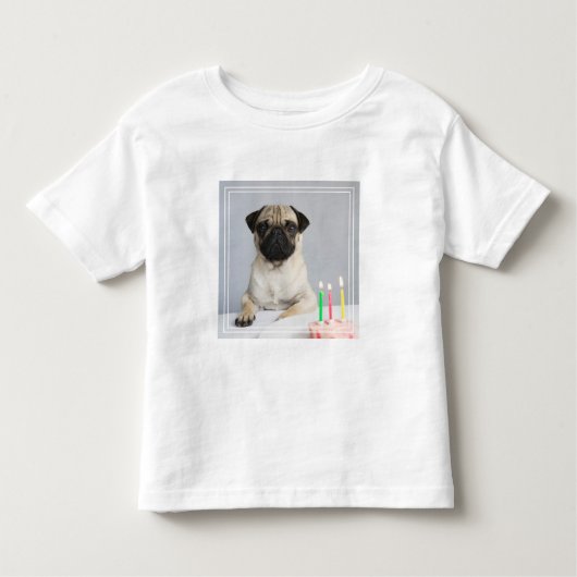 T-shirt Pour Les Tous Petits Carlin d'anniversaire (Devant)