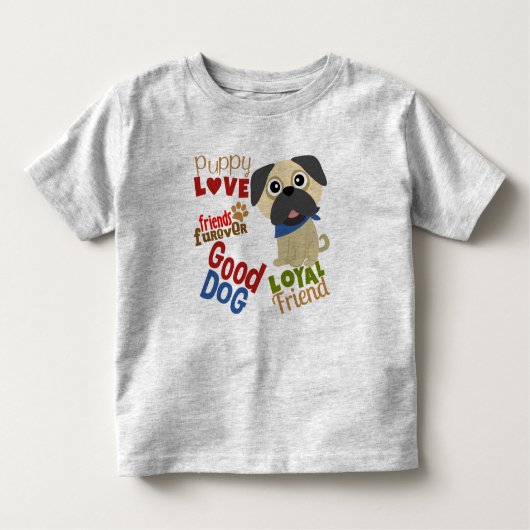 T-shirt Pour Les Tous Petits Carlin Dog meilleur ami (Devant)