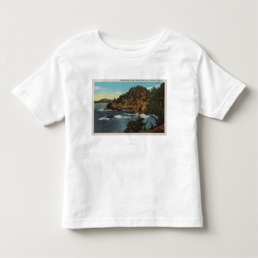 T-shirt Pour Les Tous Petits Carmel, CA - côte rocailleuse sur le point Lobos (Devant)