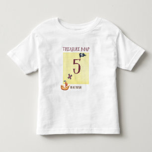T-shirt Pour Les Tous Petits Carte au trésor pirate dès 5 ans avec nom