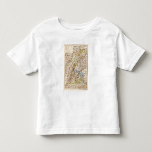 T-shirt Pour Les Tous Petits Carte d'atlas de Baden Allemagne