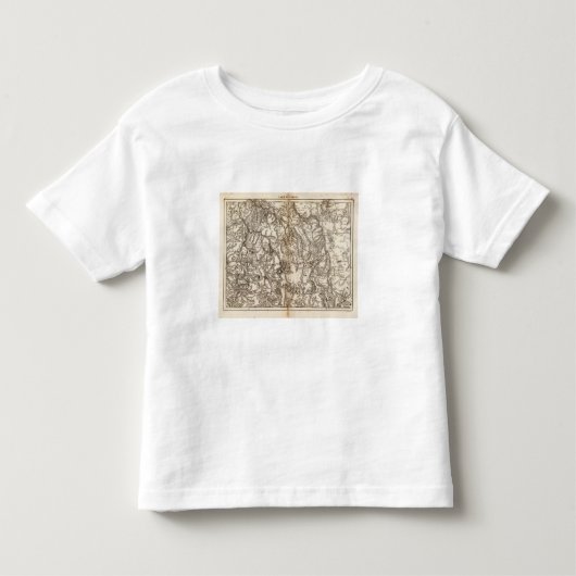 T-shirt Pour Les Tous Petits Carte d'atlas de Morvan (Devant)