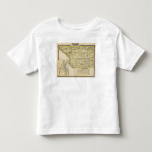 T-shirt Pour Les Tous Petits Carte de comté, de Moline et de Dunleith de