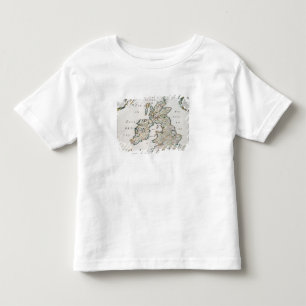 T-shirt Pour Les Tous Petits Carte de la Grande-Bretagne et de l'Irlande, Paris