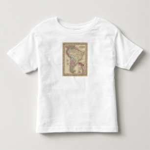 T-shirt Pour Les Tous Petits Carte de l'Amérique du Sud par Mitchell