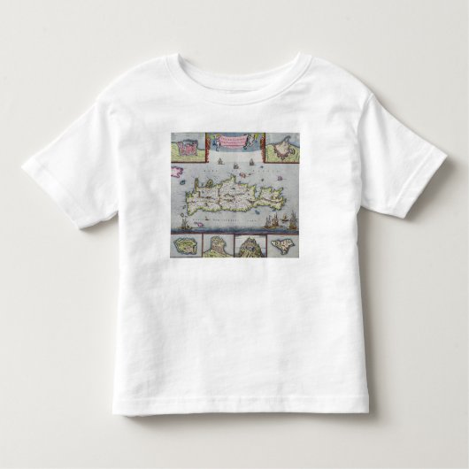 T-shirt Pour Les Tous Petits Carte de l'île de Candia (Devant)